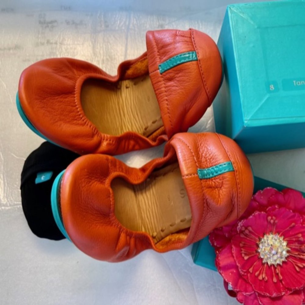TIEKS Ballet Flats TANGERINE Size 8